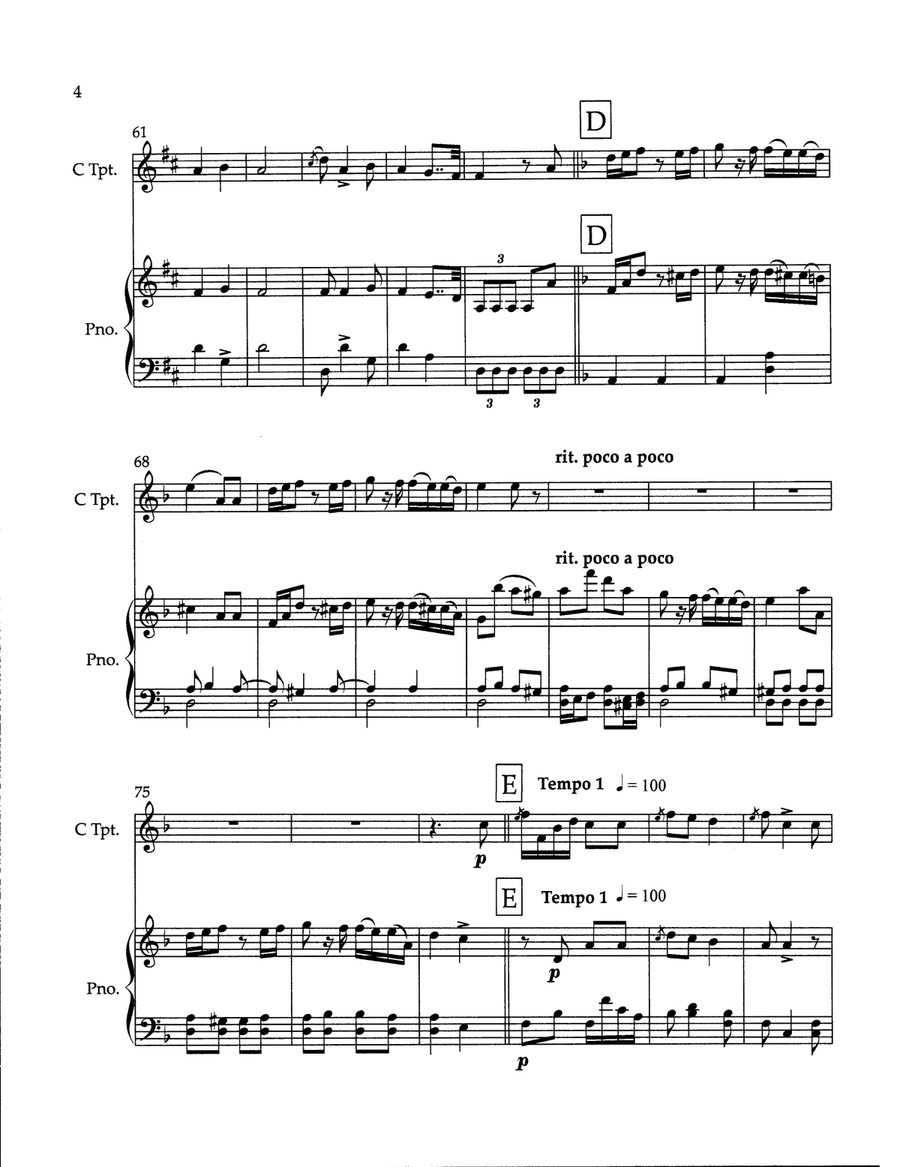 Ungarische Tanze (Hungarian Dance) Nr 2 (3) F-Dur C Trumpet scores gallery preview page 4