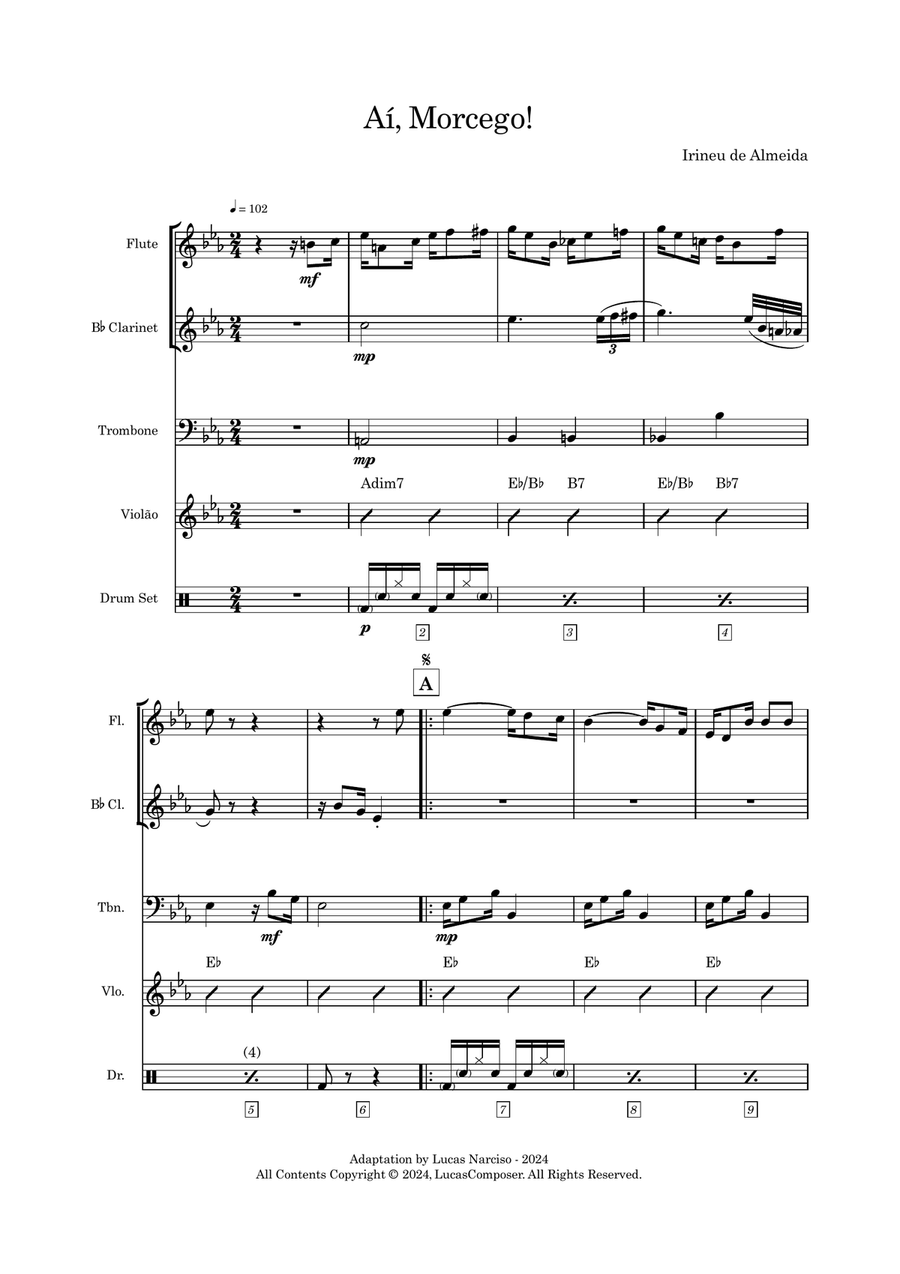 Aí, Morcego Aí, Morcego Small Ensemble scores gallery preview page 1