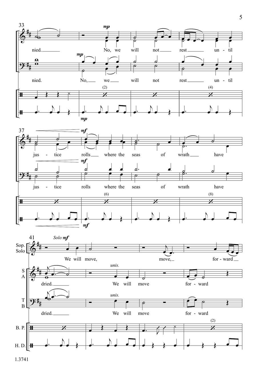Glory Morning Bound by Karen Marrolli 4-Part - Digital Sheet Music page 5