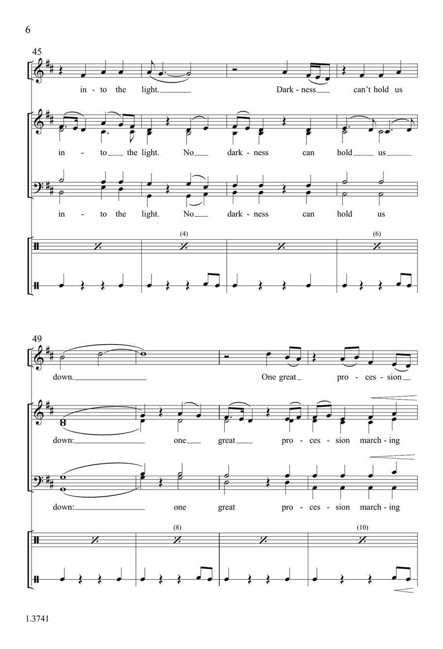 Glory Morning Bound by Karen Marrolli 4-Part - Digital Sheet Music page 6