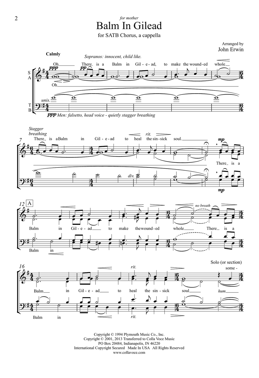 Balm In Gilead Balm In Gilead 4-Part scores gallery preview page 2