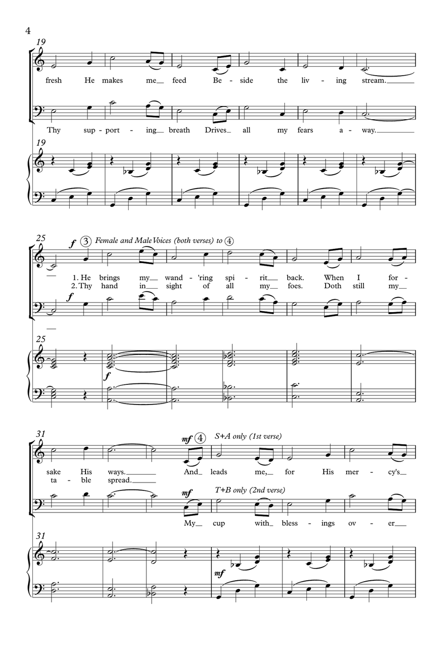 My Shepherd Will Supply My Need 4-Part scores gallery preview page 3