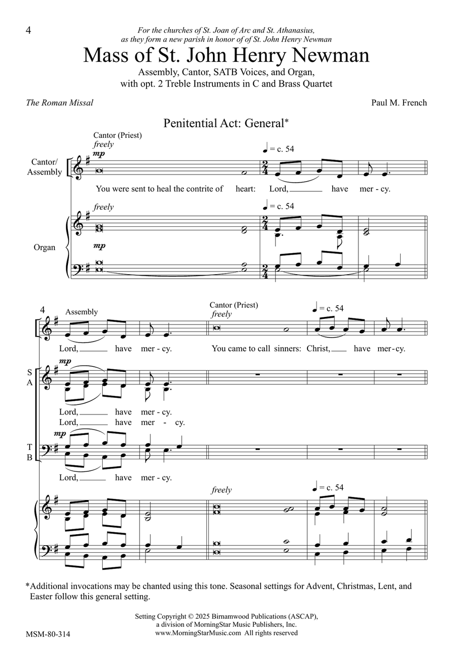 Mass of St. John Henry Newman 4-Part scores gallery preview page 6
