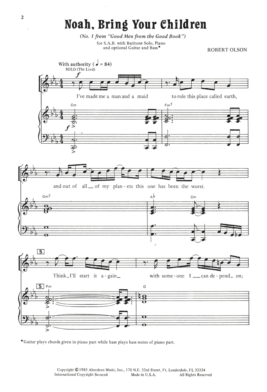 Noah, Bring Your Children 3-Part scores gallery preview page 2