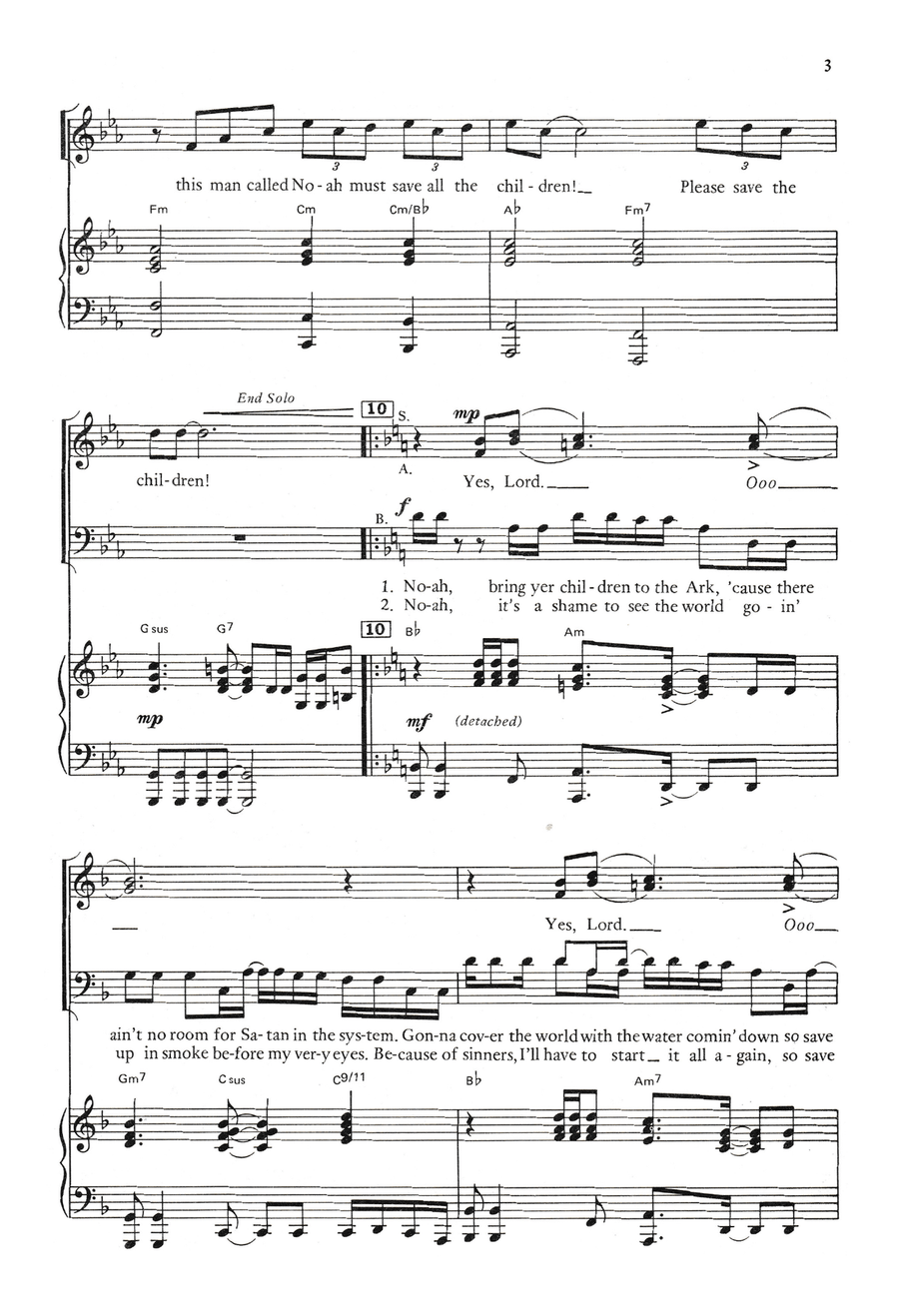 Noah, Bring Your Children 3-Part scores gallery preview page 3