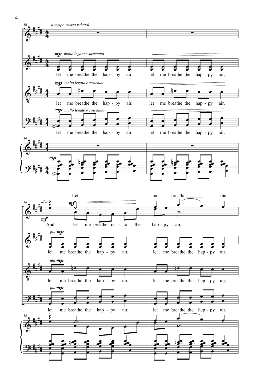 Sleep, My Love Sleep, My Love 4-Part scores gallery preview page 4