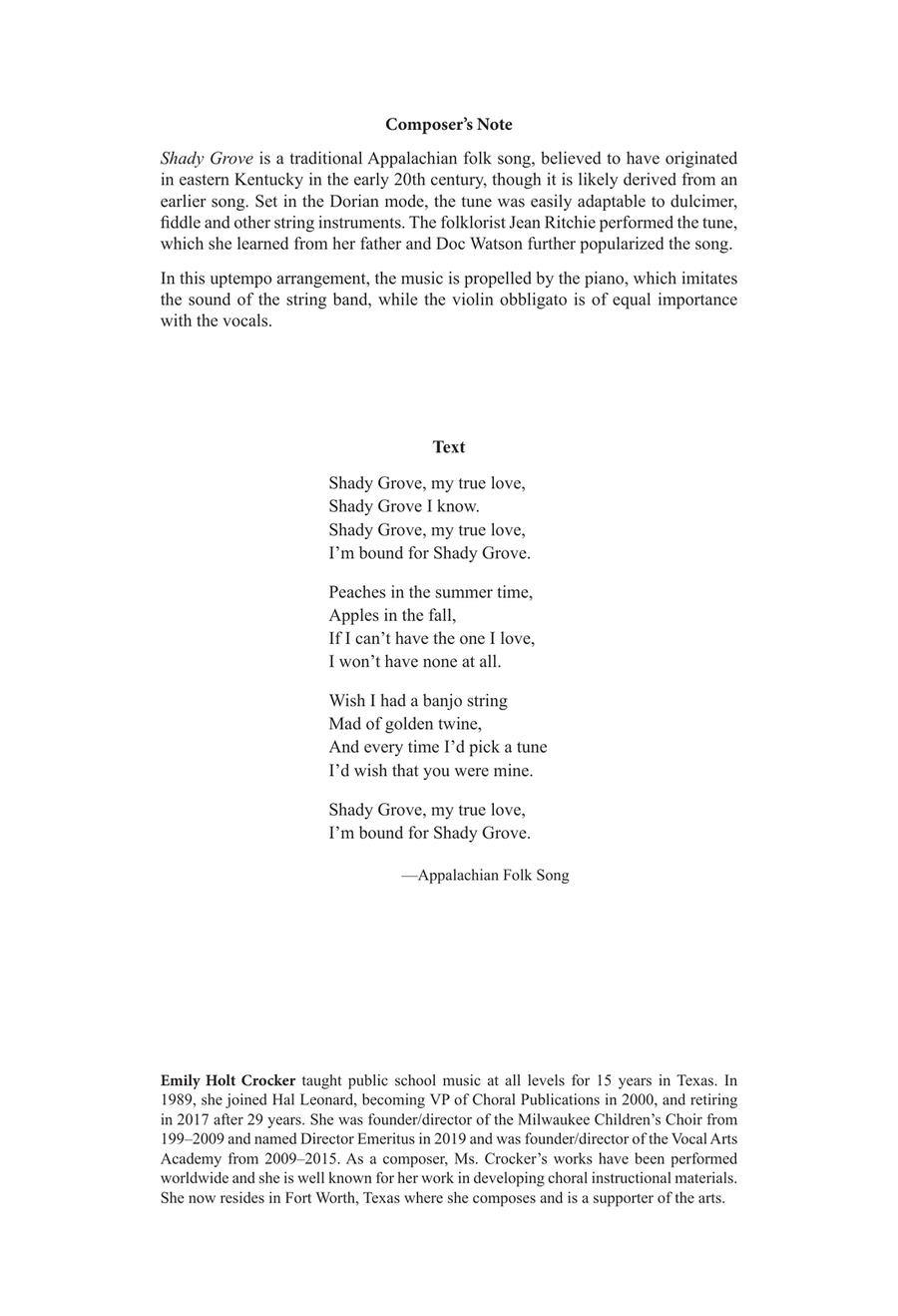 Shady Grove Shady Grove 3-Part scores gallery preview page 2