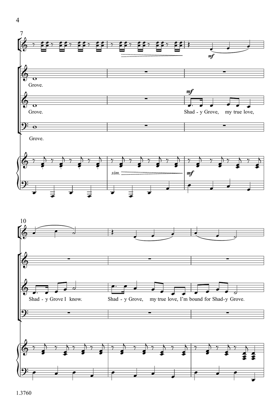 Shady Grove Shady Grove 3-Part scores gallery preview page 4