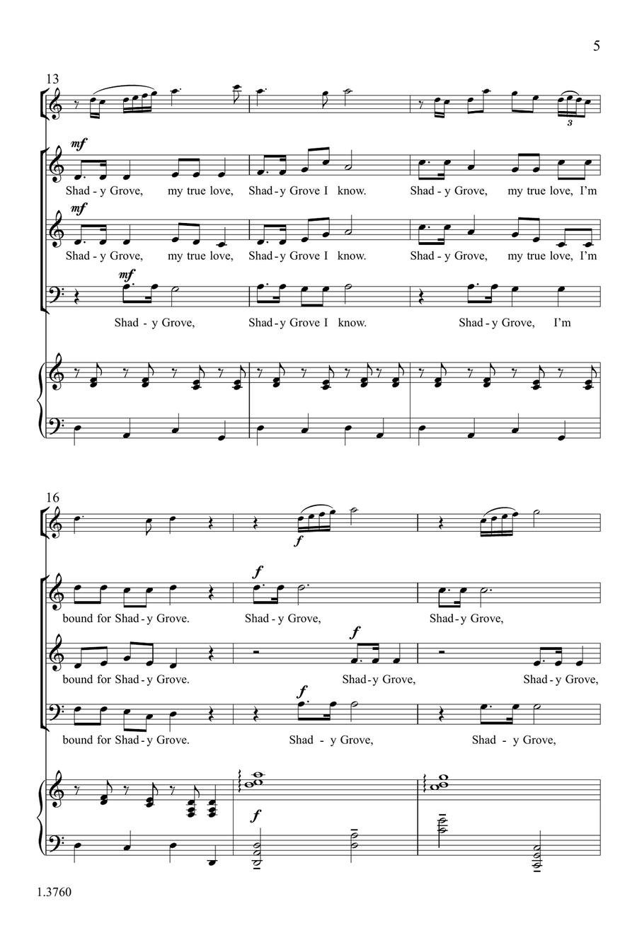 Shady Grove Shady Grove 3-Part scores gallery preview page 5