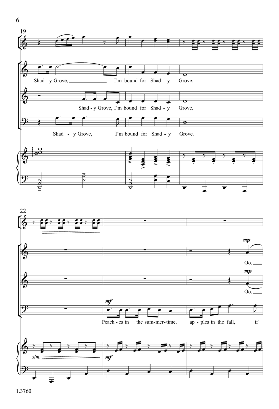 Shady Grove Shady Grove 3-Part scores gallery preview page 6