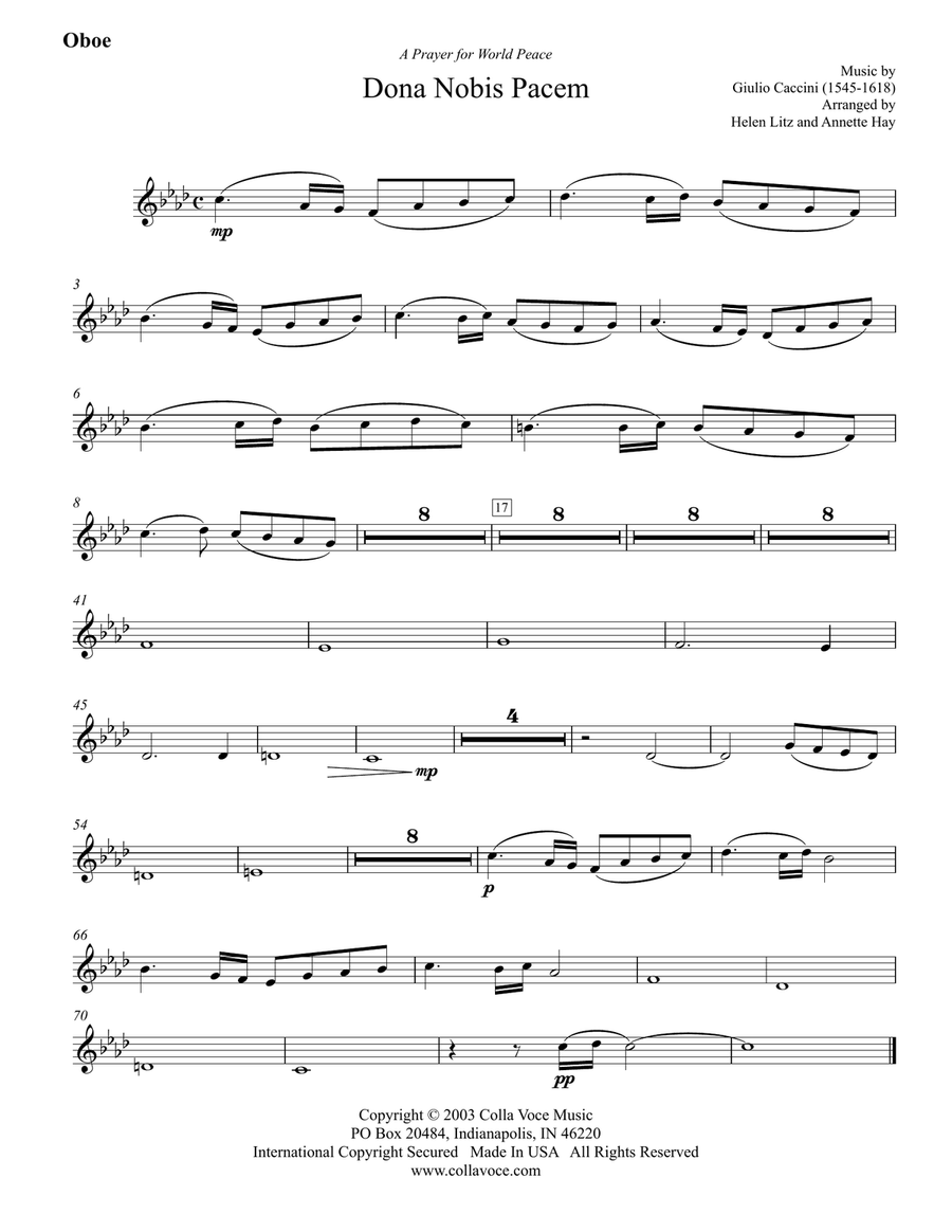 Dona Nobis Pacem (Downloadable Small Ensemble Parts) Choir scores gallery preview page 2