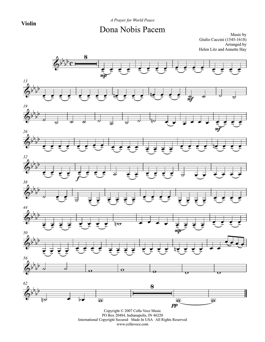 Dona Nobis Pacem (Downloadable Small Ensemble Parts) Choir scores gallery preview page 3