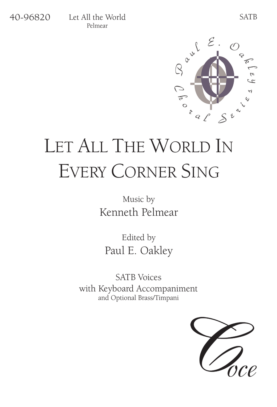 Let All The World In Every Corner Sing 4-Part scores gallery preview page 1