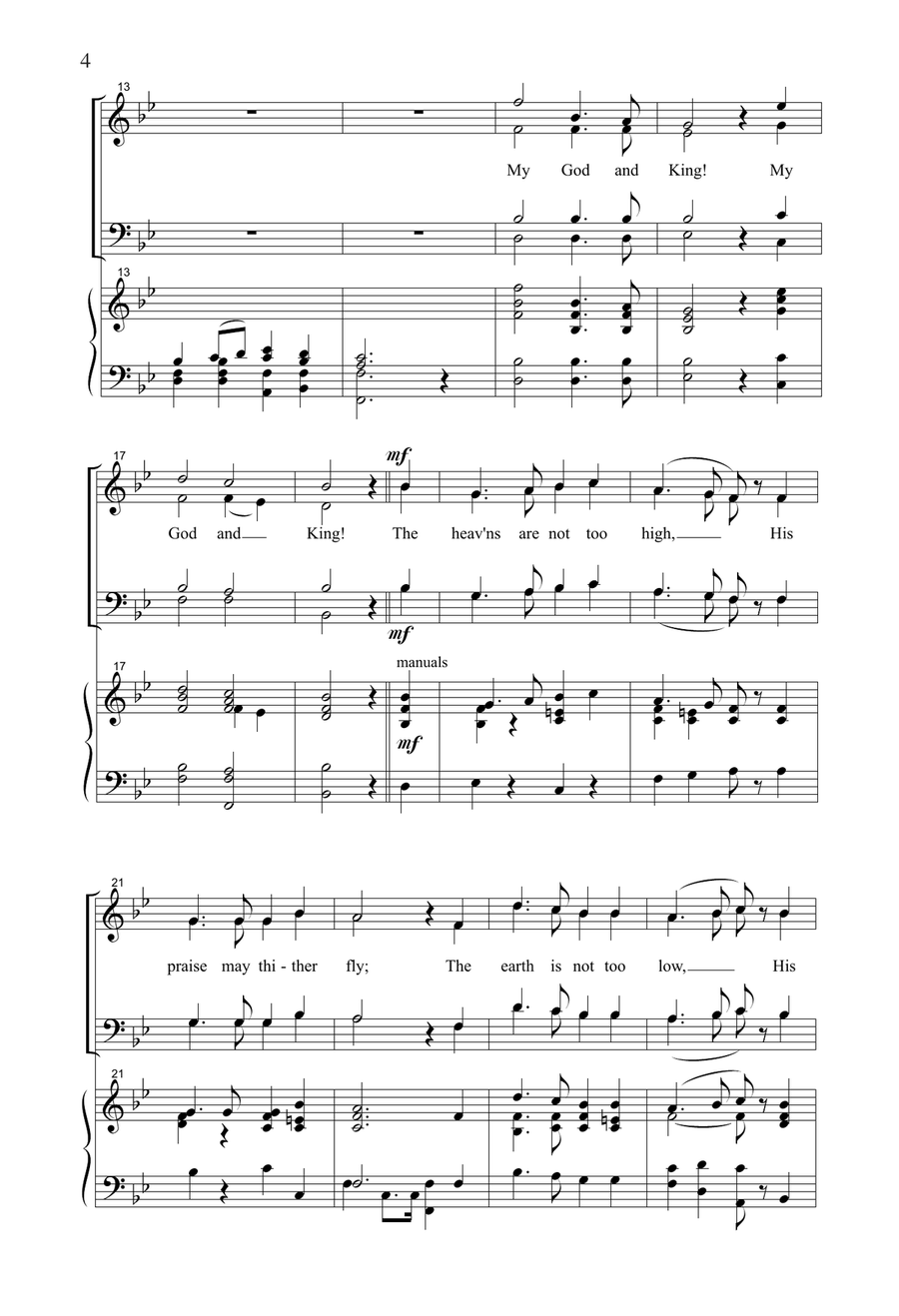 Let All The World In Every Corner Sing 4-Part scores gallery preview page 3