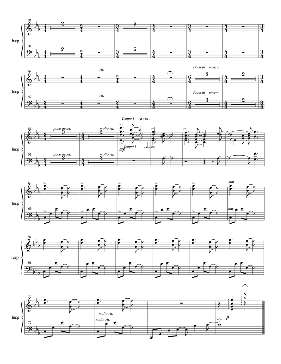 So Gracious Is The Time (Downloadable Harp/Percussion Parts) Choir scores gallery preview page 2
