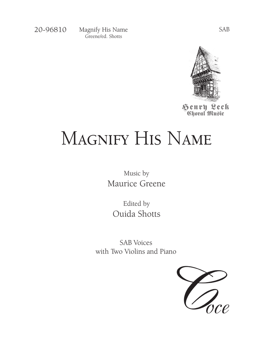 Magnify His Name (Downloadable) 3-Part scores gallery preview page 1