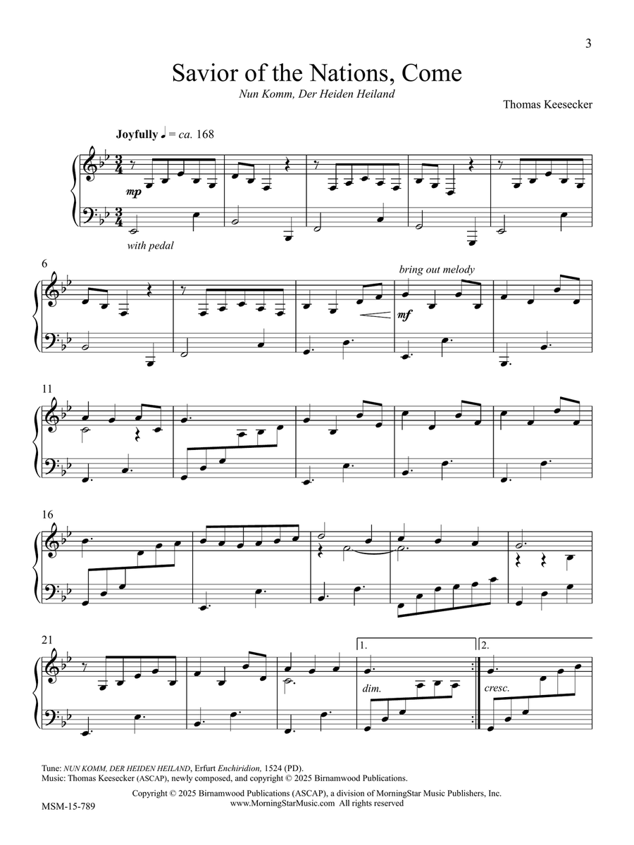 The Snow Lay on the Ground (Downloadable) Piano Solo scores gallery preview page 3