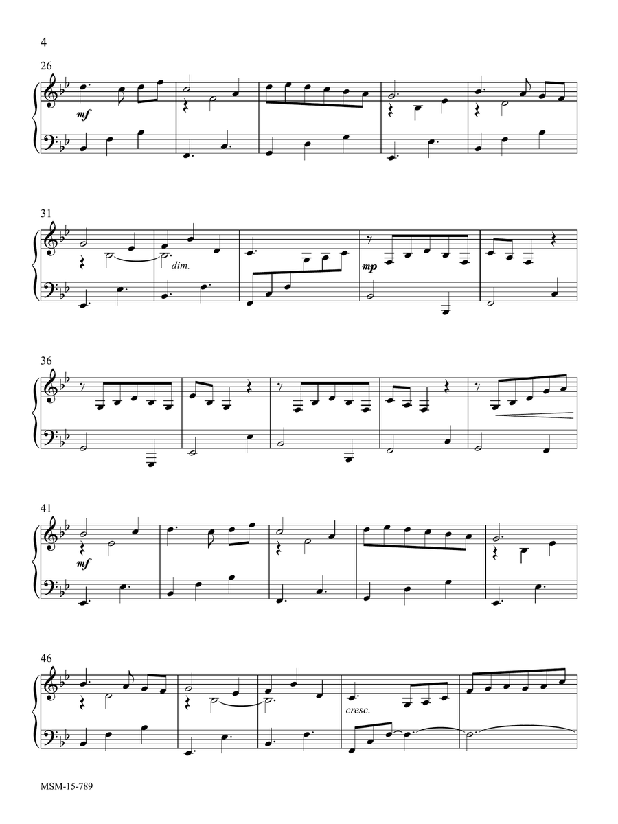 The Snow Lay on the Ground (Downloadable) Piano Solo scores gallery preview page 4