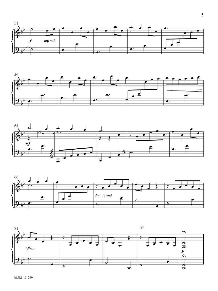 The Snow Lay on the Ground (Downloadable) Piano Solo scores gallery preview page 5