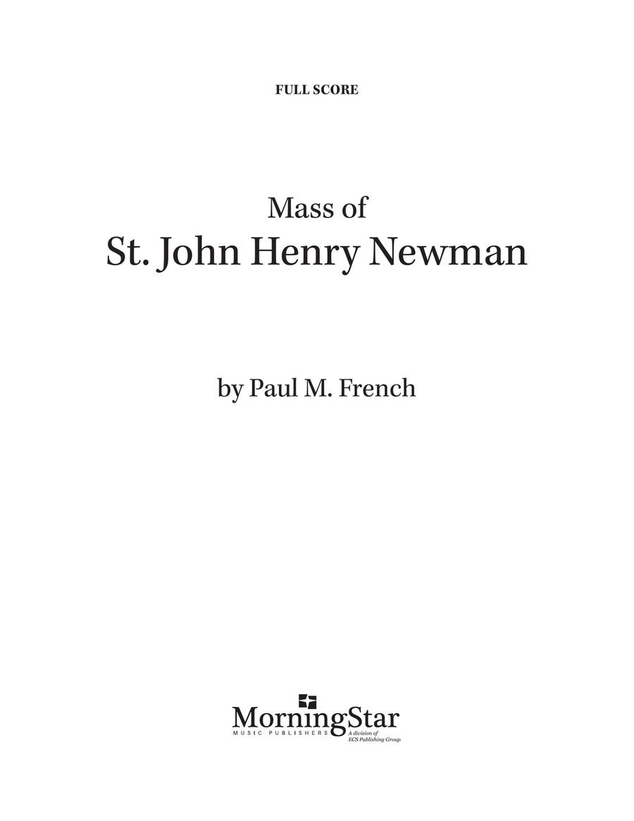 Mass of St. John Henry Newman (Downloadable Full Score) Choir scores gallery preview page 3