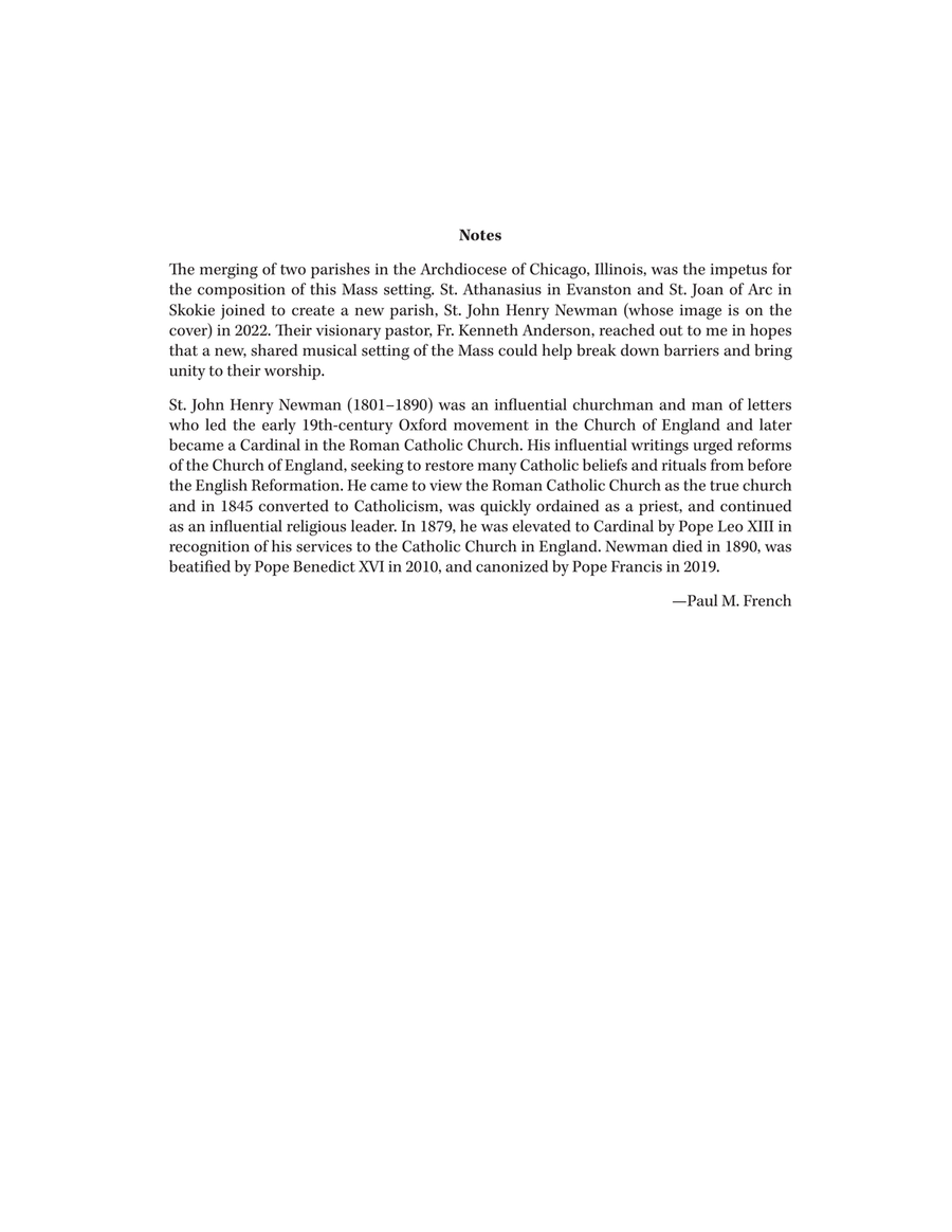 Mass of St. John Henry Newman (Downloadable Full Score) Choir scores gallery preview page 6
