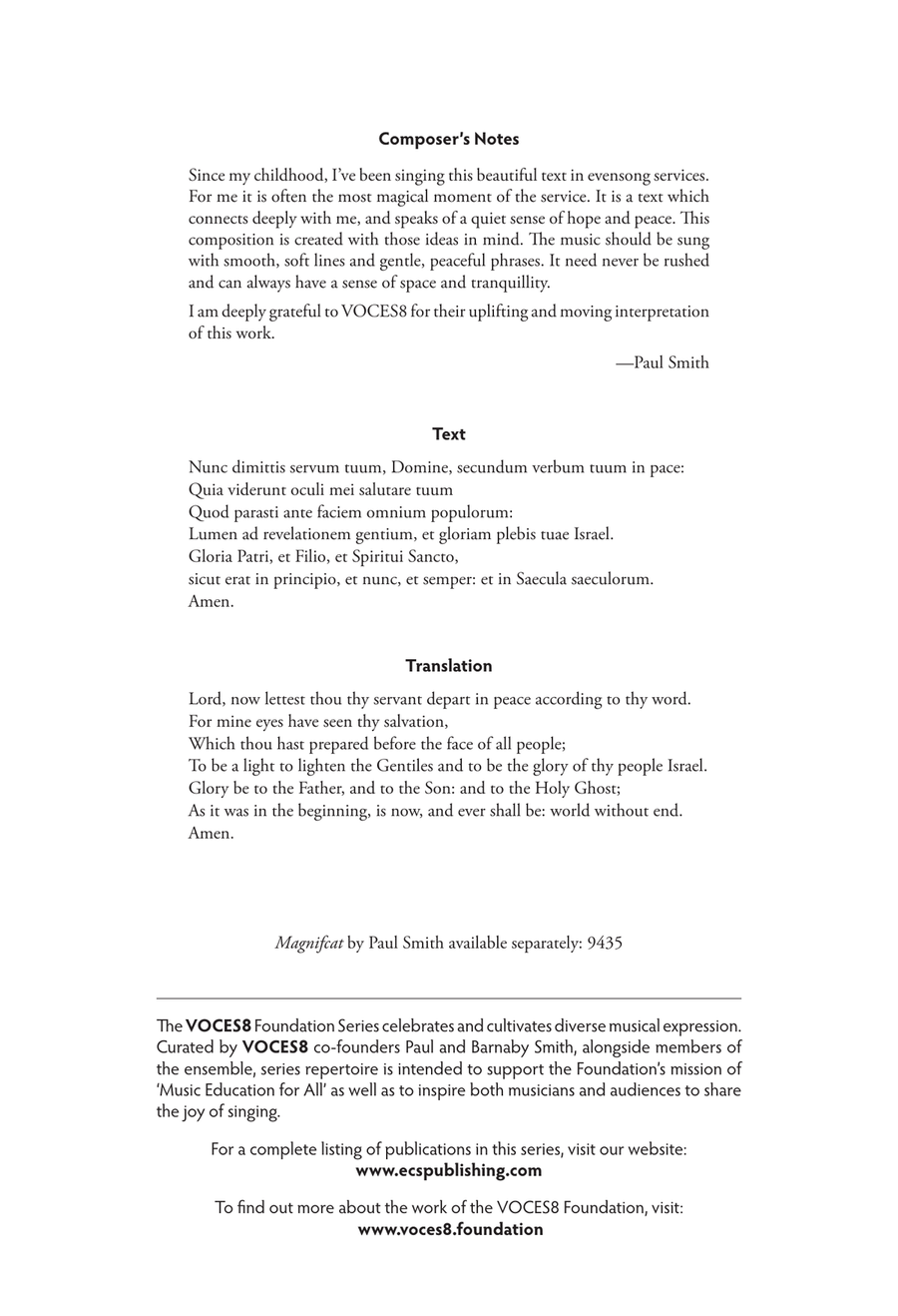Nunc Dimittis Nunc Dimittis 4-Part scores gallery preview page 2
