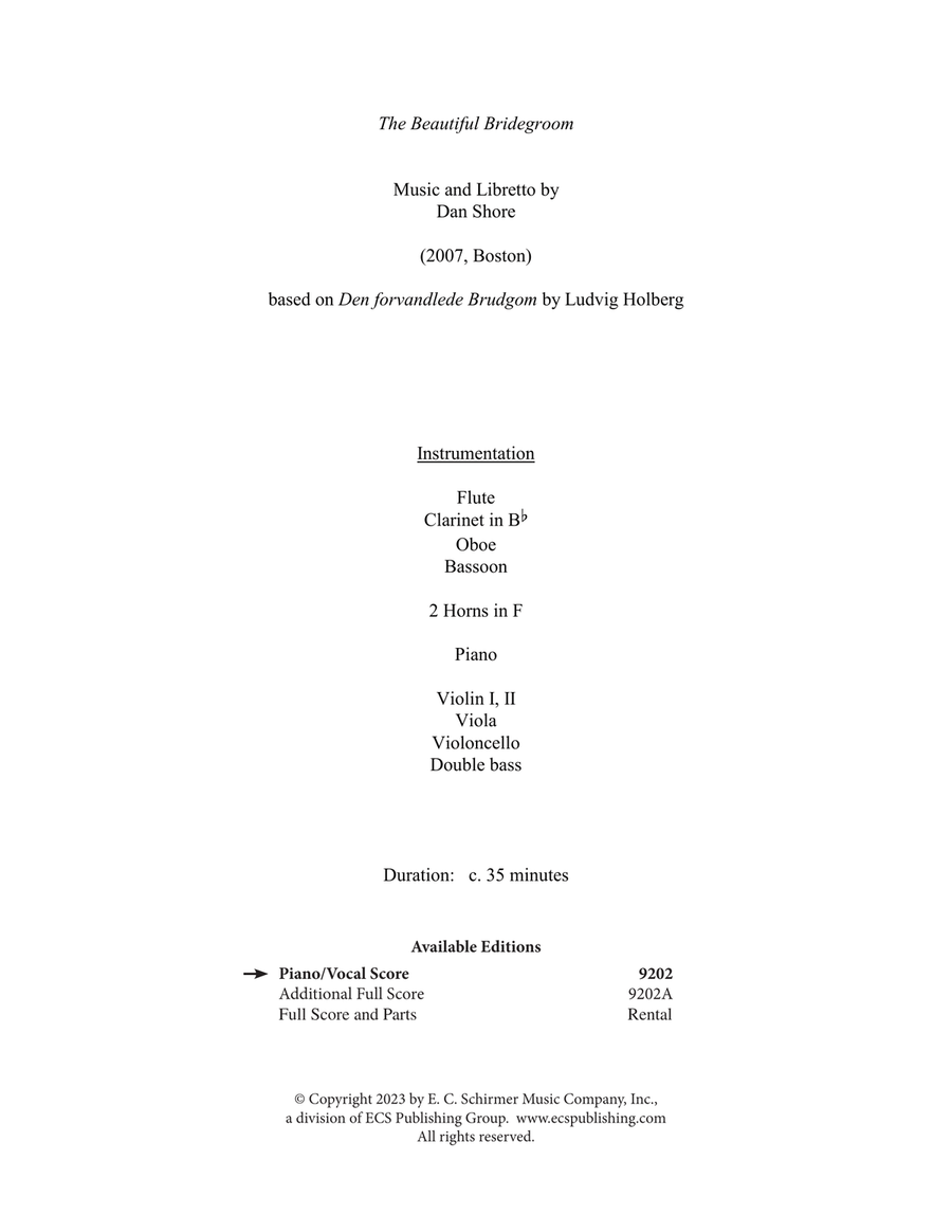 The Beautiful Bridegroom (Downloadable Piano/Vocal Score) Bassoon scores gallery preview page 4