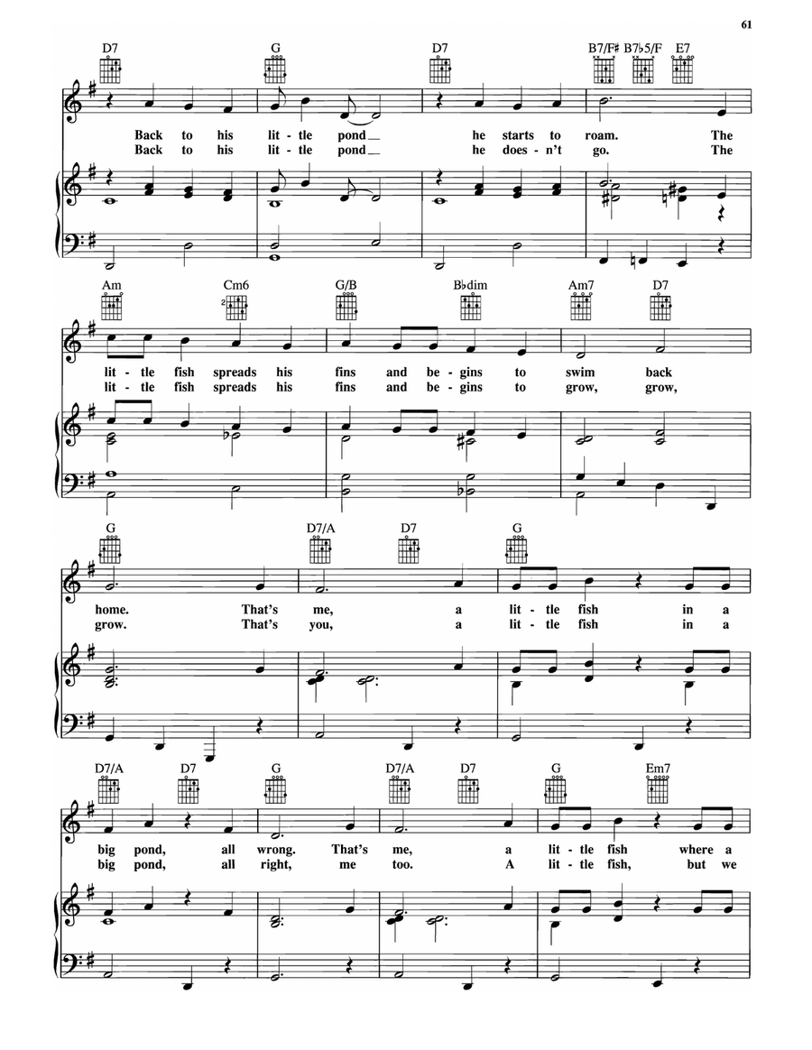 Little Fish In A Big Pond (from Miss Liberty) Piano, Vocal, Guitar scores gallery preview page 2