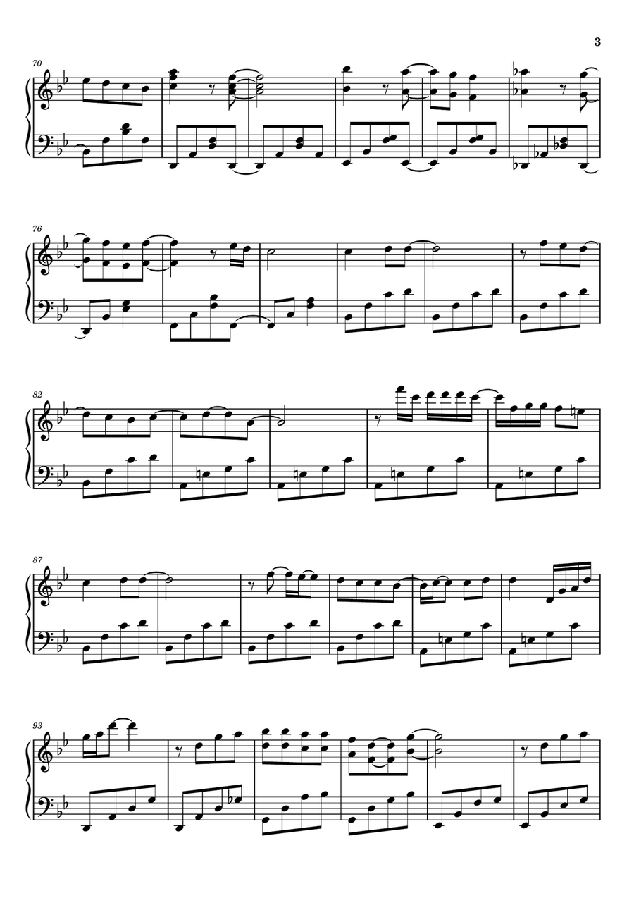Sara Sara Piano Solo scores gallery preview page 3