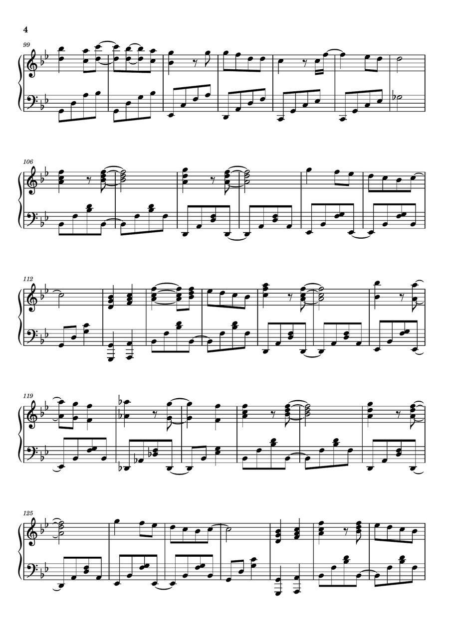 Sara Sara Piano Solo scores gallery preview page 4