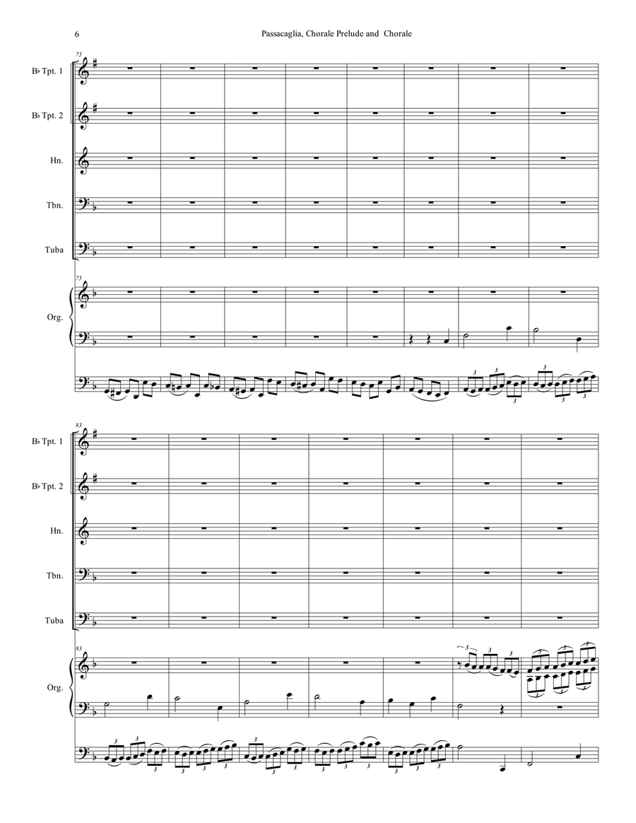 Passacaglia, Chorale Prelude and Chorale (The Yuletide) Small Ensemble scores gallery preview page 6