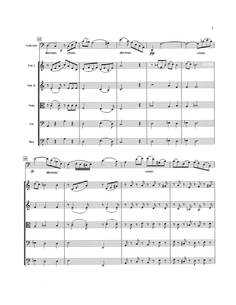 Arpeggione Sonata (Complete Movements) (Cello Solo with String Orchestra) Chamber Music scores gallery preview page 5