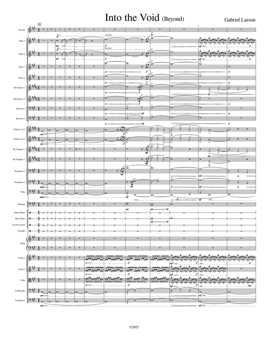 Into the Void Full Orchestra scores gallery preview page 1