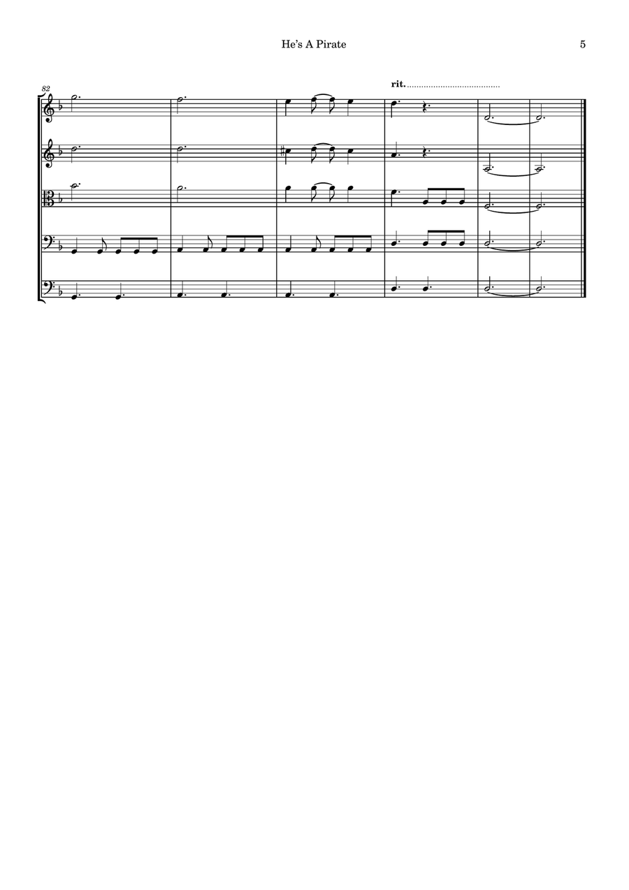 He's A Pirate He's A Pirate String Orchestra scores gallery preview page 5
