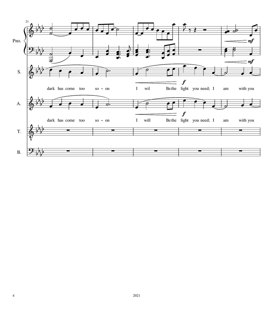 I Am I Am 4-Part scores gallery preview page 4
