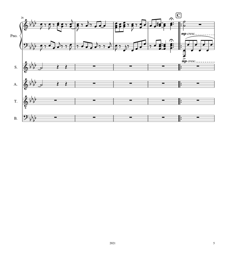 I Am I Am 4-Part scores gallery preview page 5