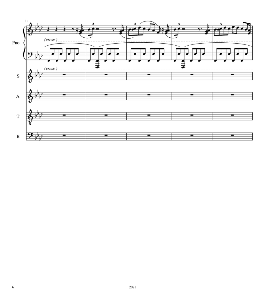 I Am I Am 4-Part scores gallery preview page 6