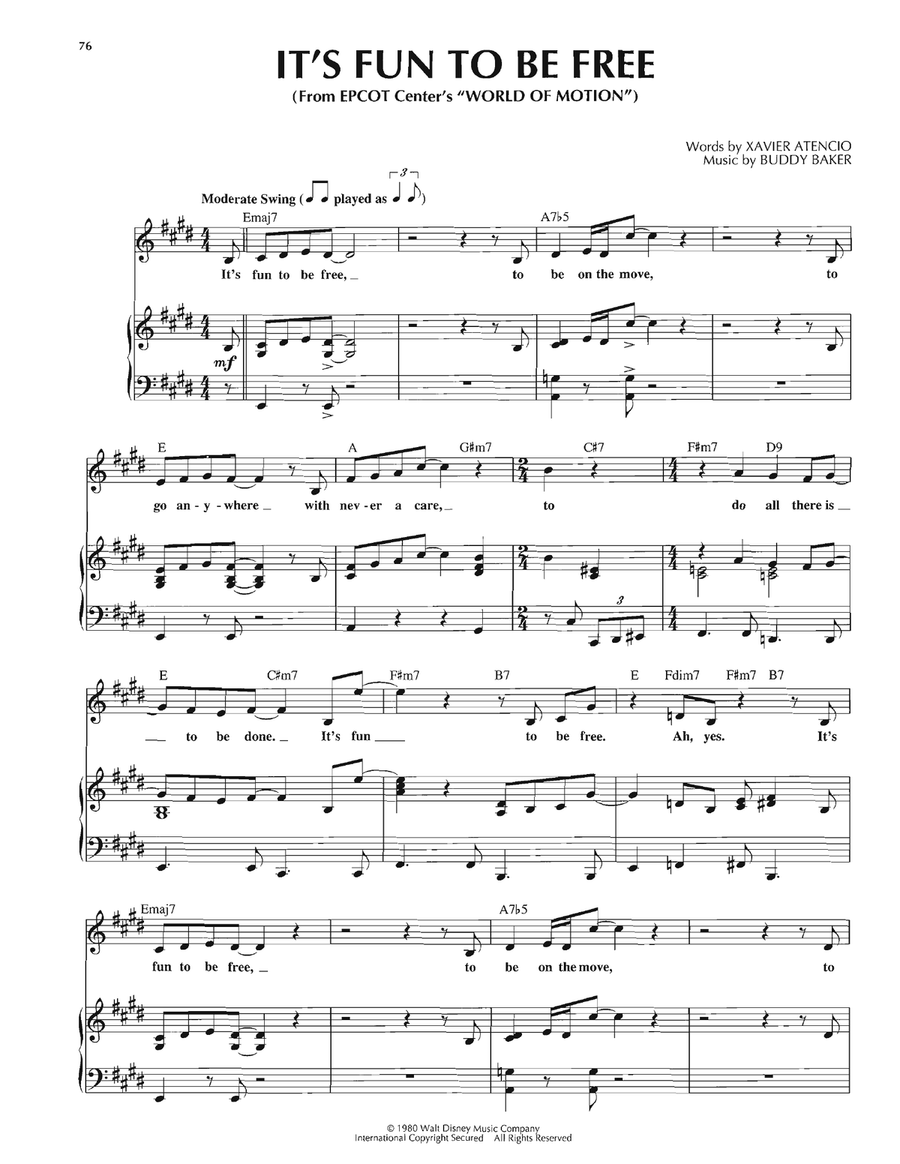 It's Fun To Be Free It's Fun To Be Free Piano, Vocal, Guitar scores gallery preview page 1