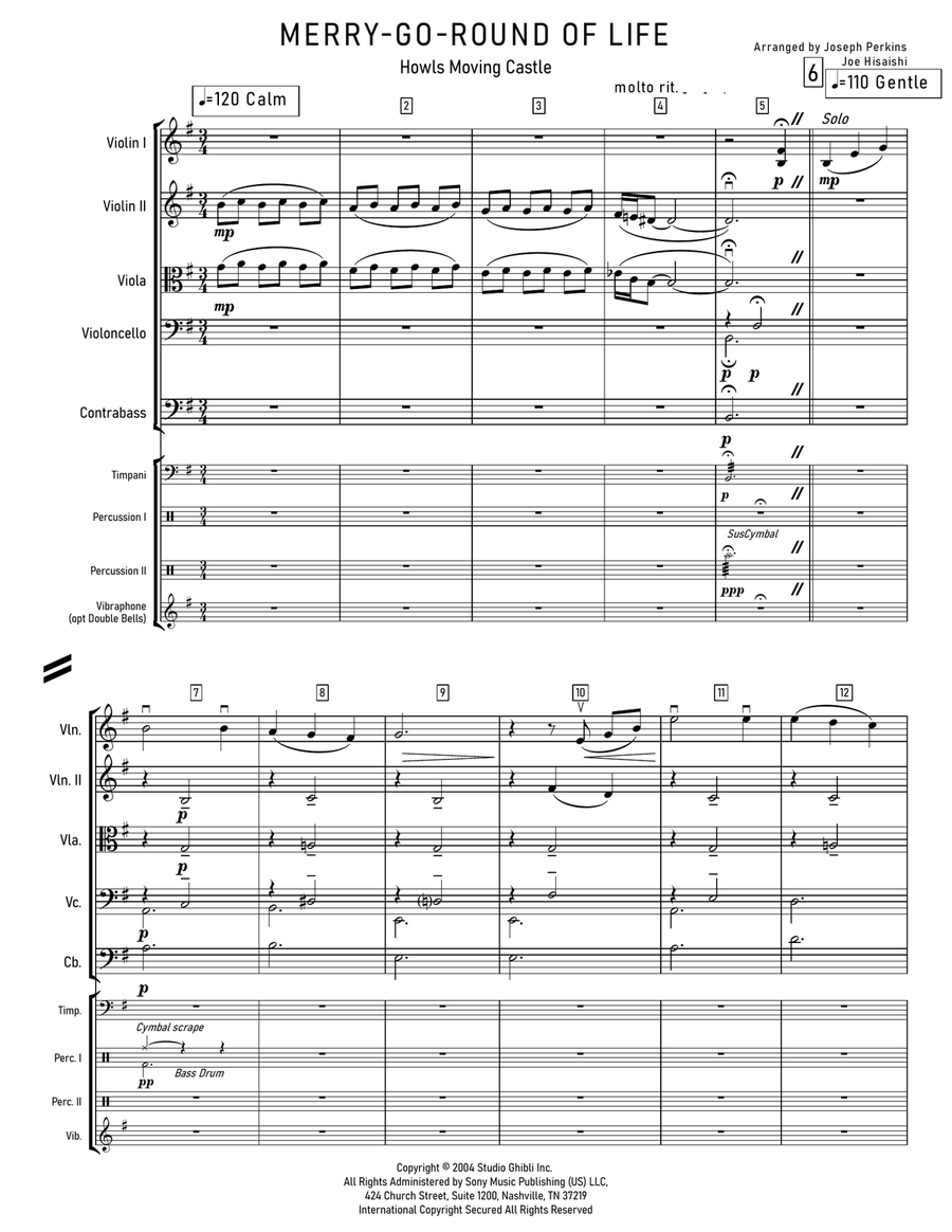 Merry-Go-Round Of Life Merry-Go-Round Of Life String Orchestra scores gallery preview page 3