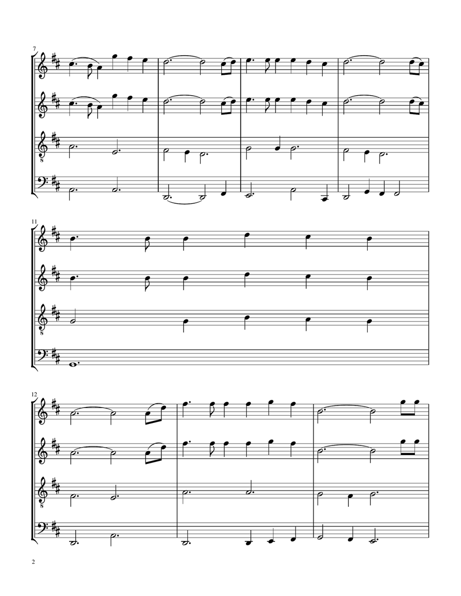 The Old Rugged Cross (Sax Quartet) Saxophone Quartet scores gallery preview page 2