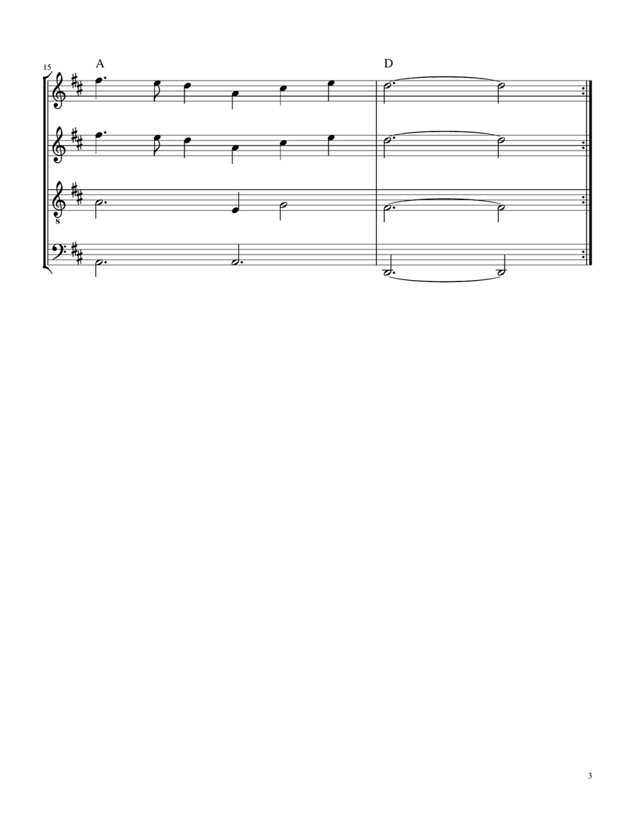 The Old Rugged Cross (Sax Quartet with Chords) Saxophone Quartet scores gallery preview page 3