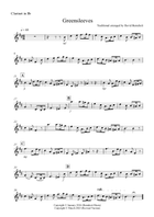 Greensleeves for Clarinet, Alto Saxophone and Trombone Trio Small Ensemble scores gallery preview page 3