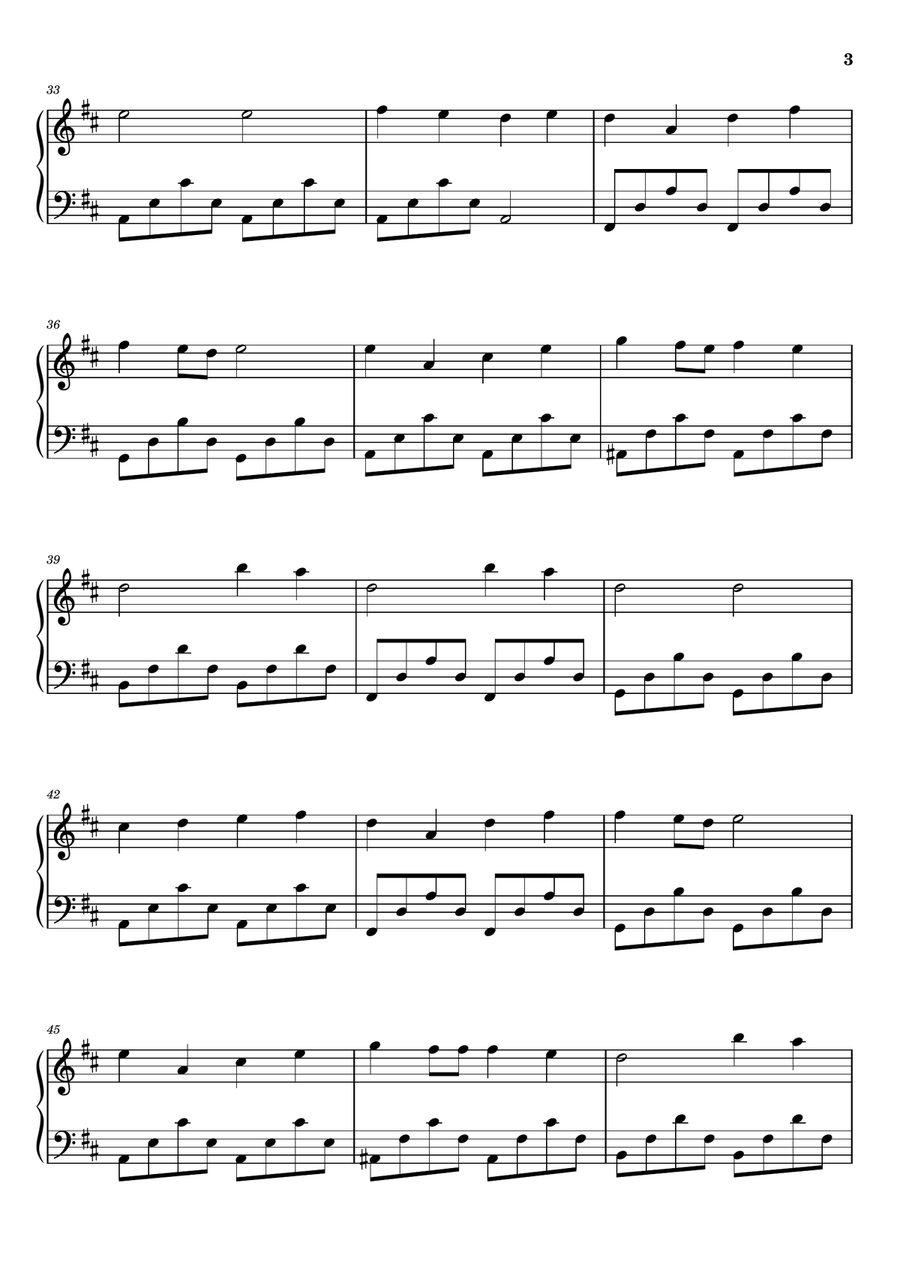 Silhouette Silhouette Piano Solo scores gallery preview page 3