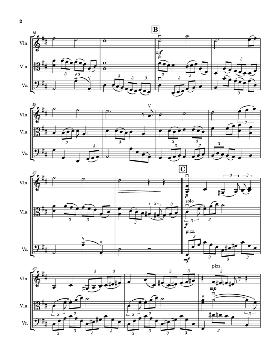Can't Help Falling In Love String Trio scores gallery preview page 2