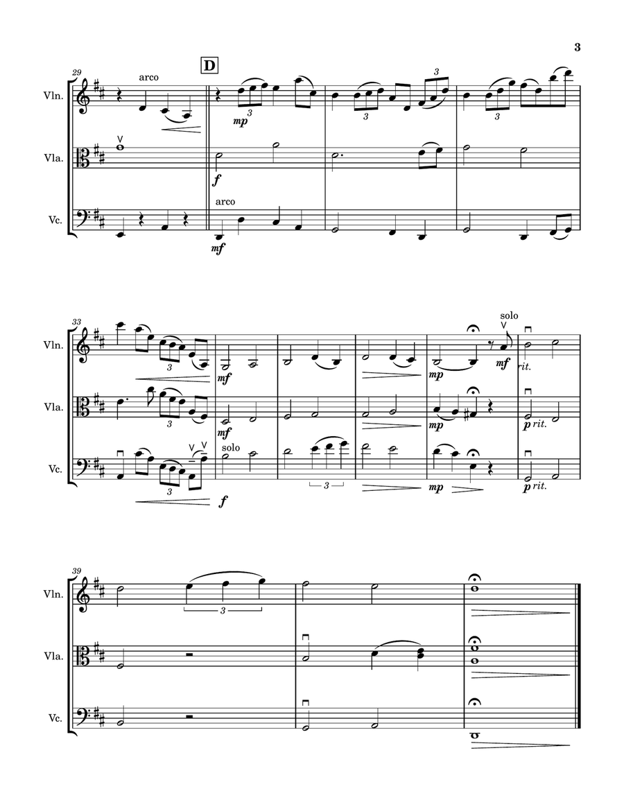 Can't Help Falling In Love String Trio scores gallery preview page 3
