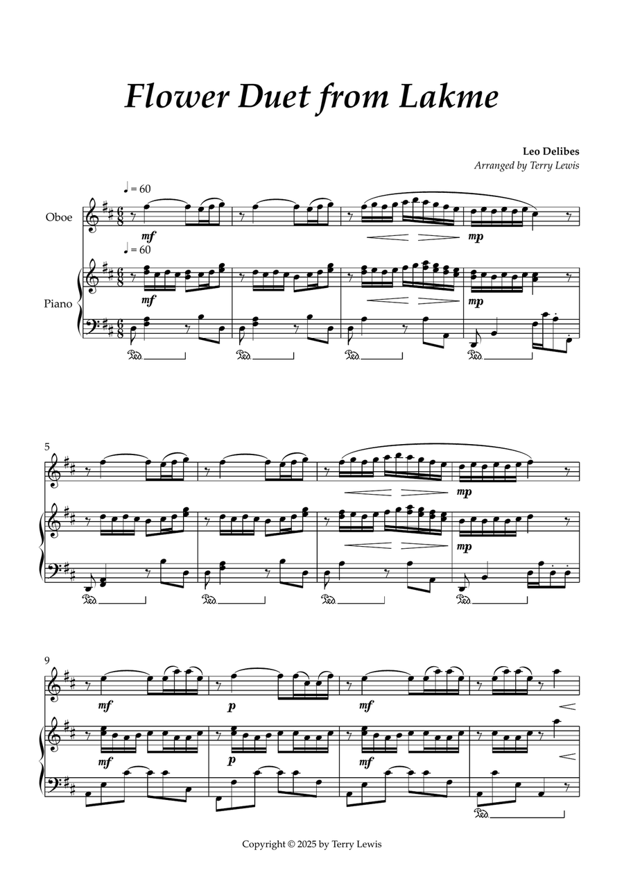 Flower Duet from Lakme Flower Duet from Lakme Chamber Music scores gallery preview page 2