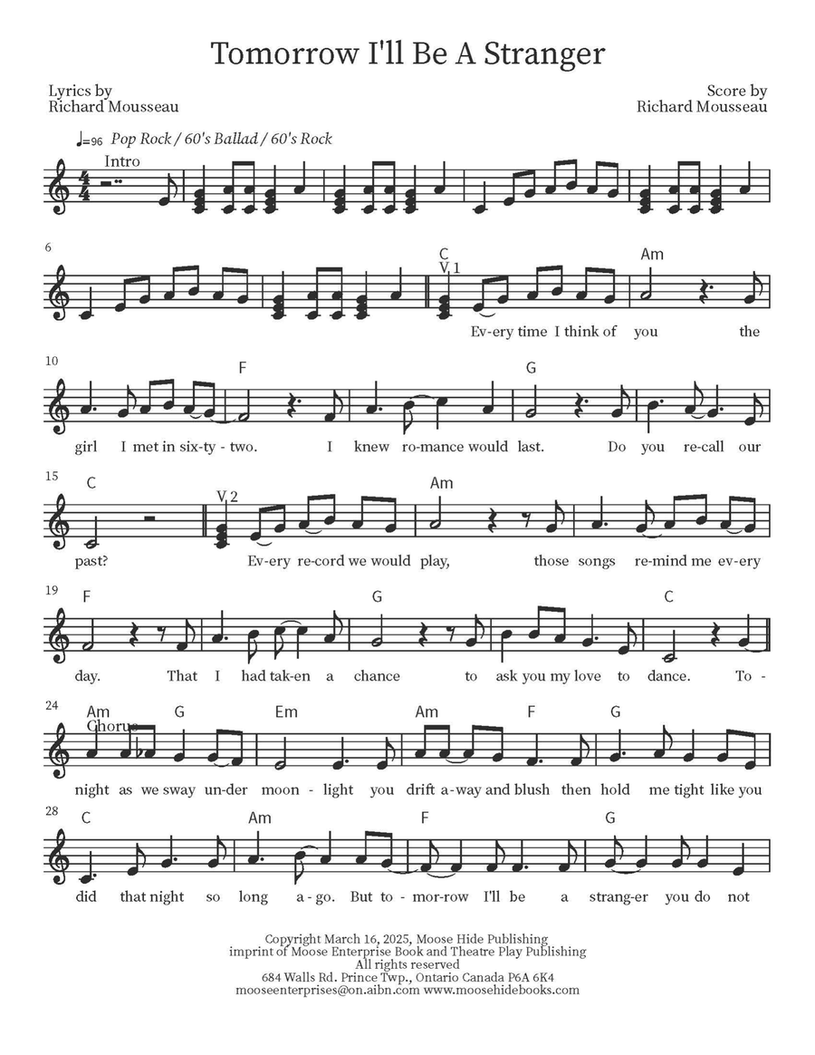 Tomorrow I'll Be A Stranger Acoustic Guitar scores gallery preview page 2