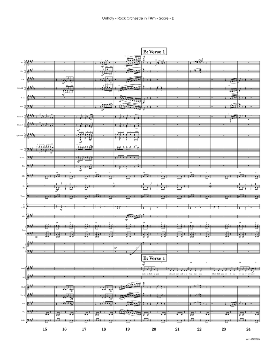 Unholy Full Orchestra scores gallery preview page 2