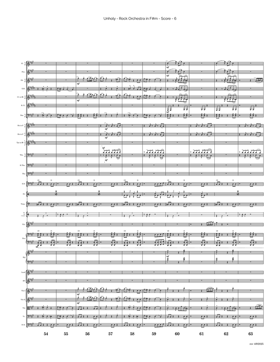 Unholy Full Orchestra scores gallery preview page 6
