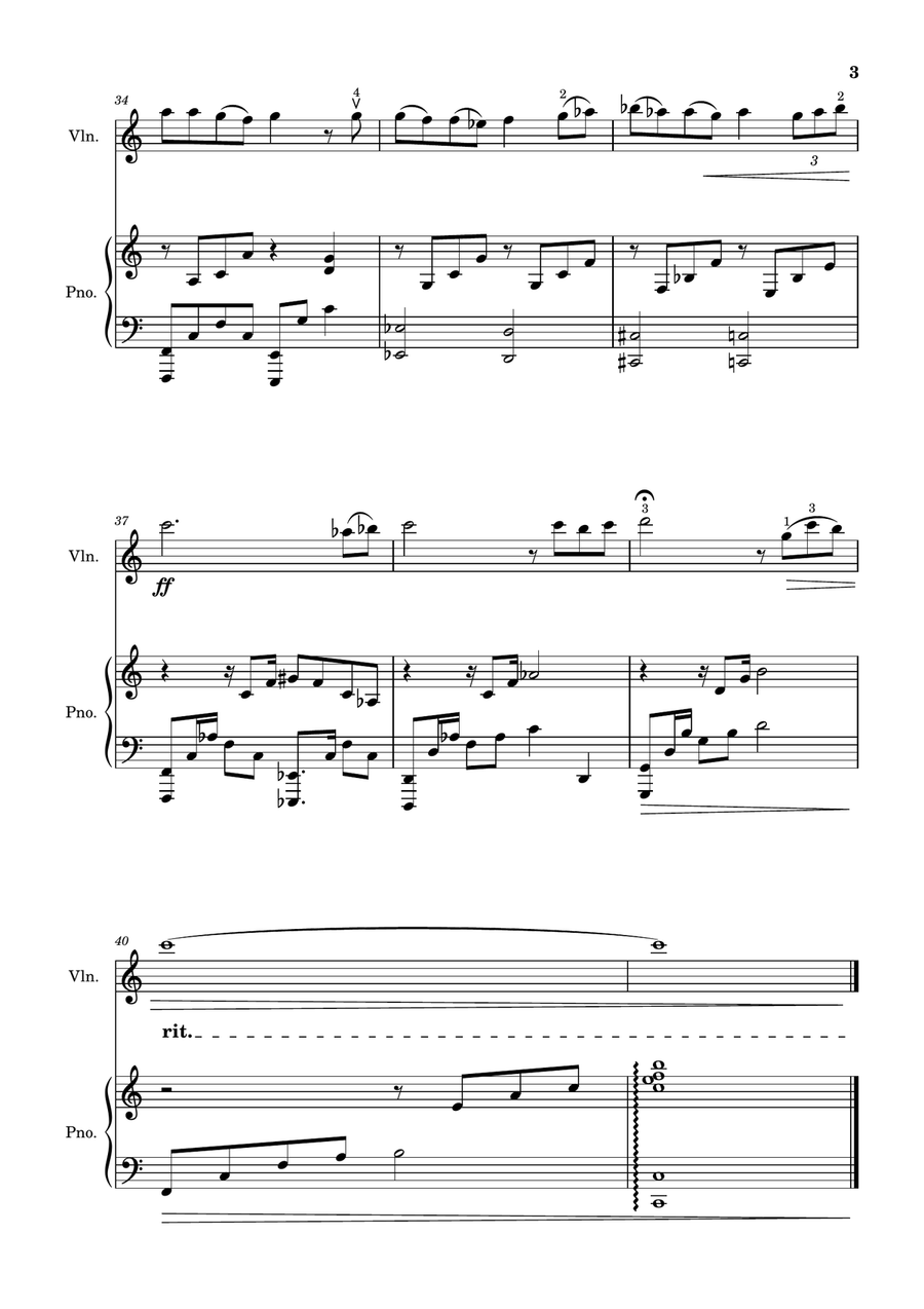 One Summer's Day One Summer's Day Violin Solo scores gallery preview page 3